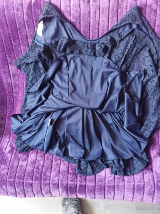 Vestido Encaje Azul Marino Maggie Sweet Talla S
