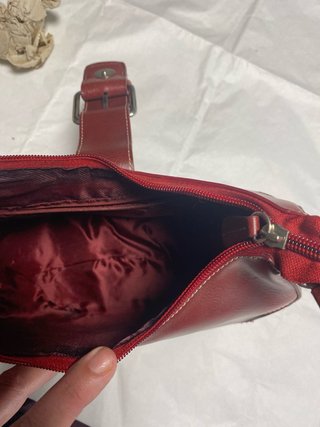 Bolso de cuero rojo Galvanni
