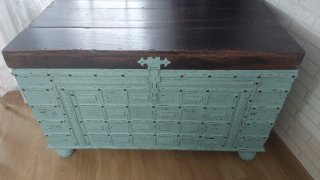 Baúl antiguo de caoba 99x54x61