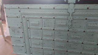 Baúl antiguo de caoba 99x54x61