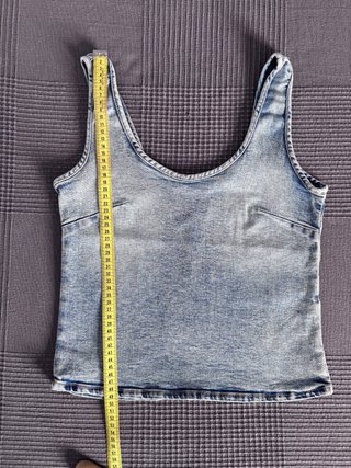 Top vaquero elástico Zara