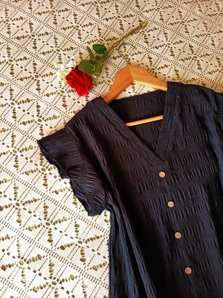 Elegante Blusa Color Negro TL
