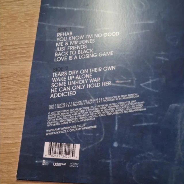 Vinilo Amy Winehouse Back to Black