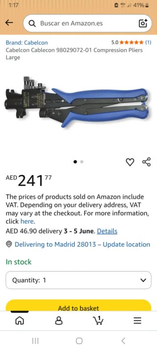Herramienta Prensadora Azul