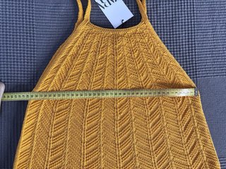 Top Zara tejido algodón amarillo talla 13/14 XS