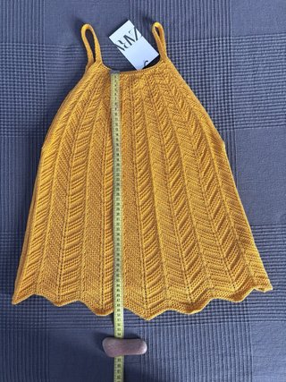 Top Zara tejido algodón amarillo talla 13/14 XS