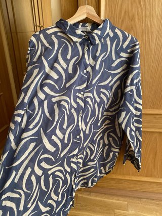 Blusa amplia algodón estampado