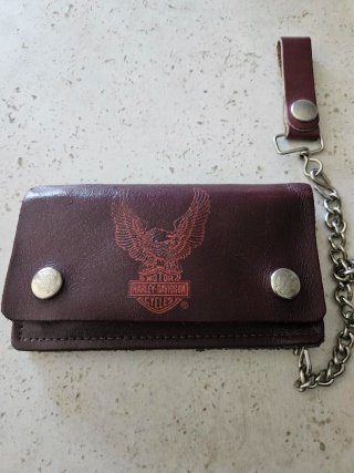 Cartera Piel Harley Davidson con Cadena