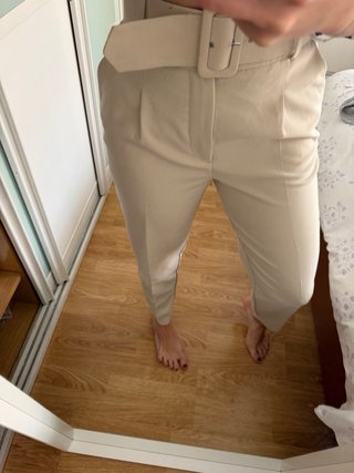 Pantalón de traje Zara beige Talla XS
