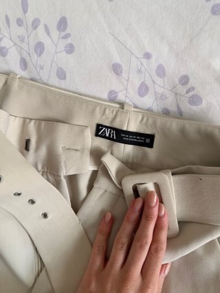 Pantalón de traje Zara beige Talla XS