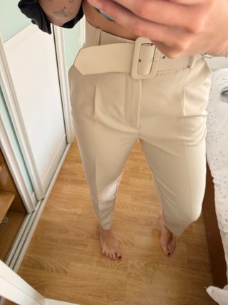 Pantalón de traje Zara beige Talla XS