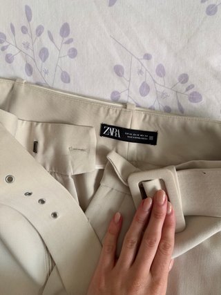 Pantalón de traje Zara beige Talla XS