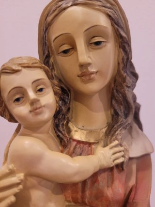 Figura 39cm Virgen María y Niño.Giordano Ponzano