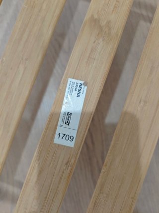 Mesa Auxiliar Cristal y Bambú Ikea