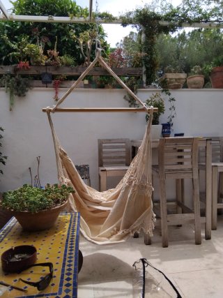 Silla Hamaca Colgante Artesanal + Kit Techo
