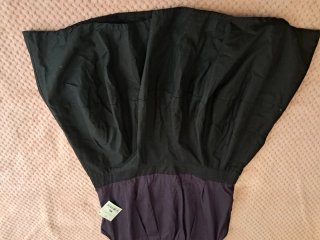 Vestido morado y negro de algodón
