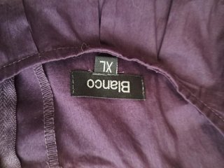 Vestido morado y negro de algodón
