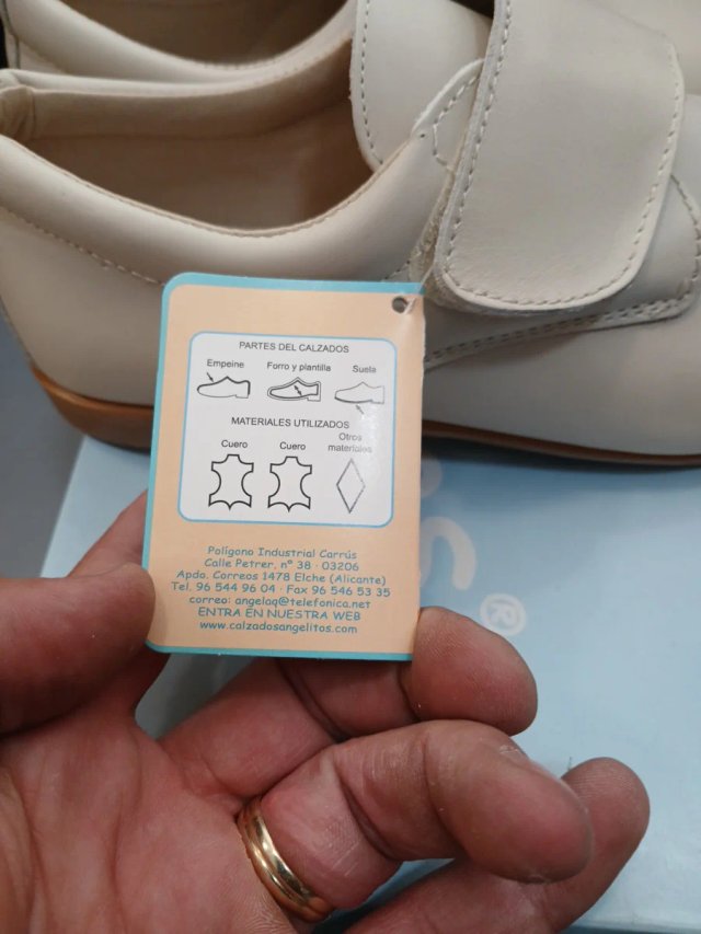 Talla 40 Zapatos Angelitos Beige  piel