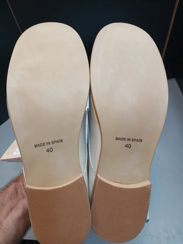 Talla 40 Zapatos Angelitos Beige  piel