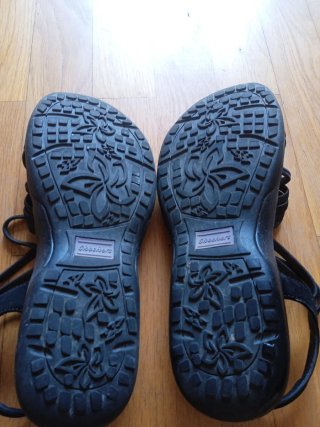 Sandalias Skechers Negras Mujer