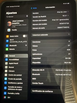 iPad 10ª Gen 64GB WiFi Plata
