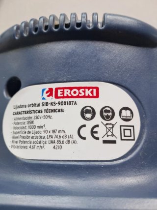 Lijadora Orbital Eroski 90 x 187 mm