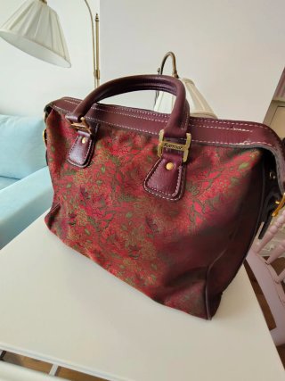 Bolsa de viaje piel y tela