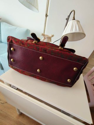 Bolsa de viaje piel y tela
