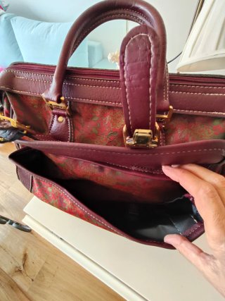 Bolsa de viaje piel y tela