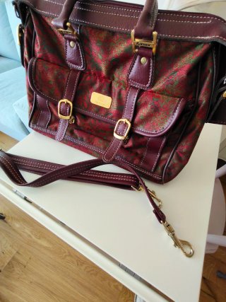 Bolsa de viaje piel y tela