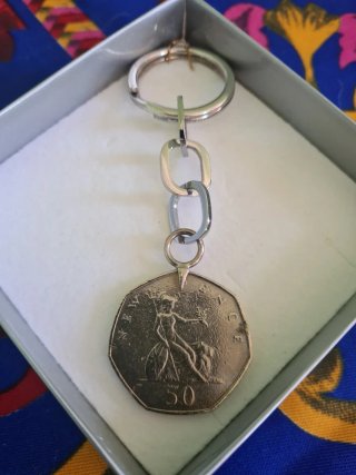 Llavero Moneda Plata 1969