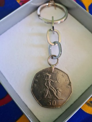Llavero Moneda Plata 1969