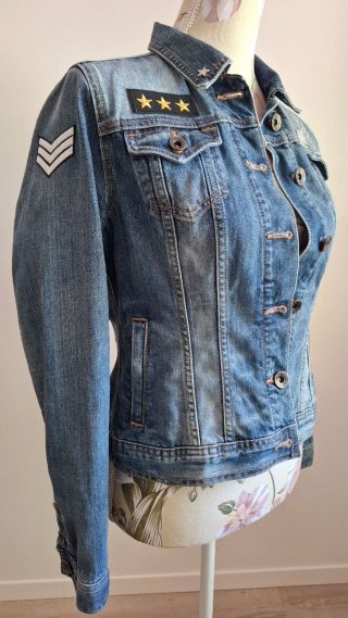 Chaqueta Vaquera Militar Massimo Dutti Mujer