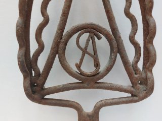 Posaplanchas antiguo hierro forjado a mano