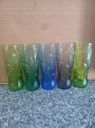 Conjunto 5 Copos Coca-Cola Vidro Todos 5€