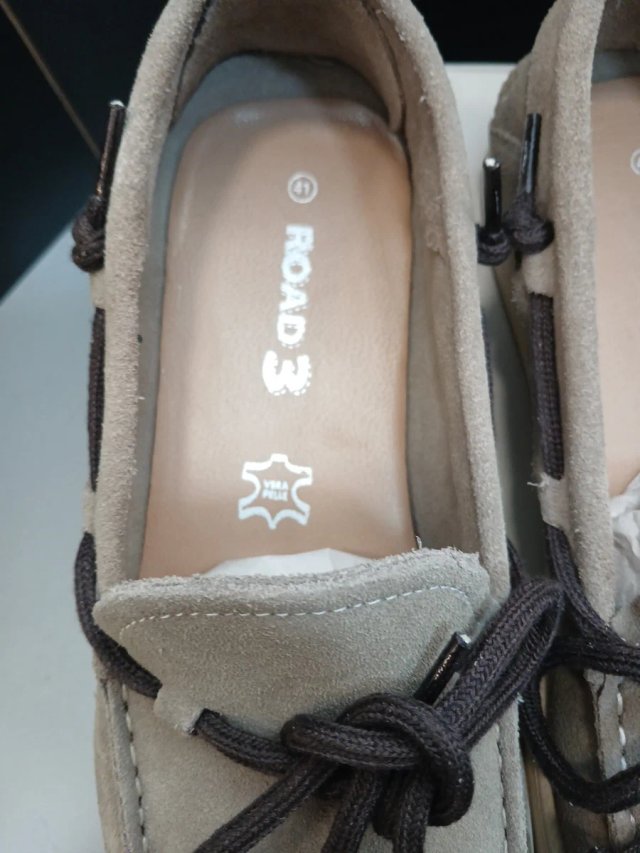 Talla 41 Mocasines Hombre Beige y Marrón