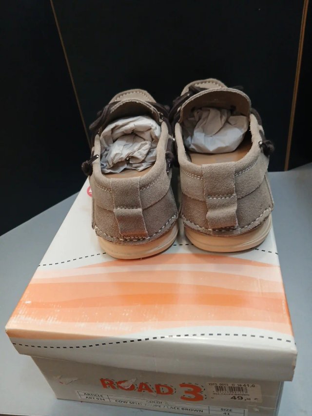 Talla 41 Mocasines Hombre Beige y Marrón