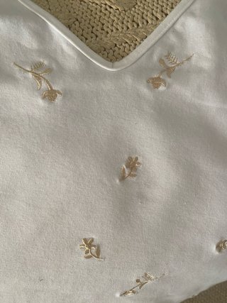 Top Trucco floral blanco talla S