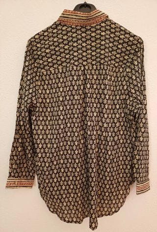 Blusa Creme Bohème Beige y Negra