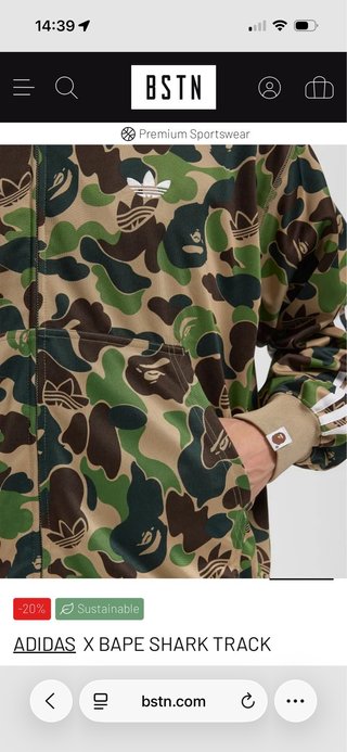 Chaqueta Adidas x Bape Shark Track