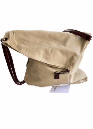 Bolso Lona Beige Casual
