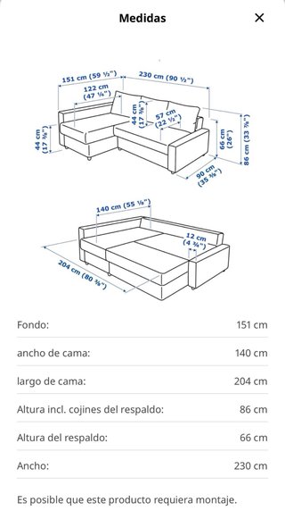 Sofá Cama Gris Ikea Friheten