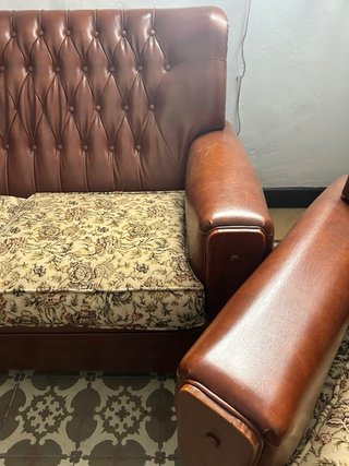 Conjunto Tresillo Vintage Sofá + 2 Sillones