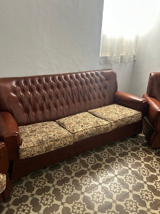 Conjunto Tresillo Vintage Sofá + 2 Sillones