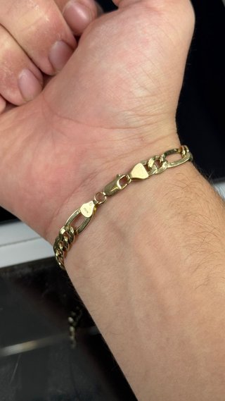 Pulsera Figaro Oro 18k