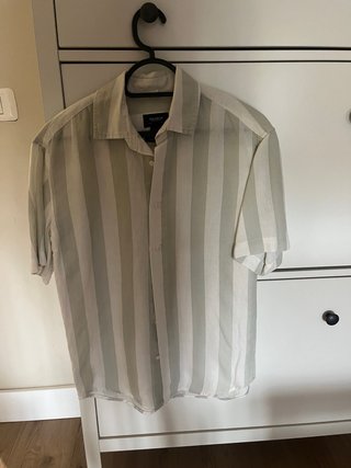 Camisa Pull&Bear Rayas Verde Talla M