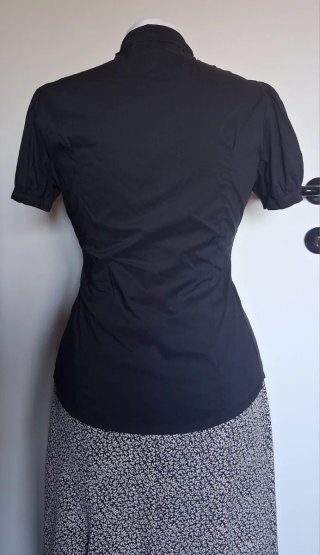 Camicia donna mezza manica nera