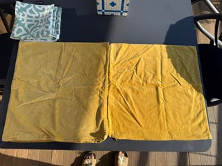 Pareja Fundas Cojín Terciopelo Amarillo