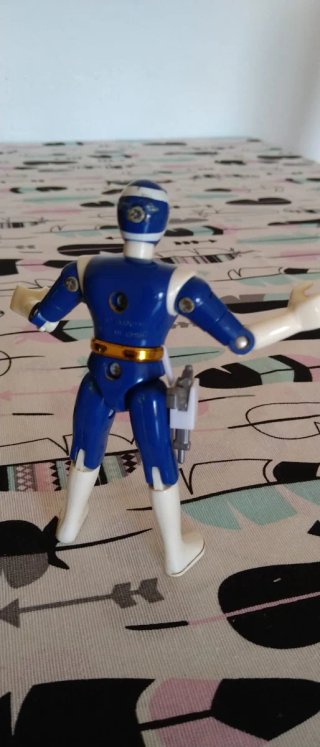 Power Rangers Azul Bandai 97 Aerodeslizador