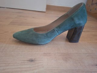 Zapato piel verde Talla 37
